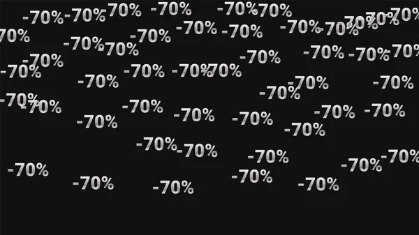 Prozent singt auf dunklem Hintergrund. Schwarzes Plakat mit Silberprozent singt und Schneeflocken. Hintergrund des Vector Discount Sale. — Stockvektor