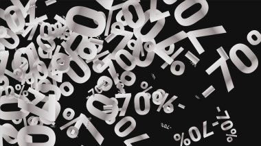 Karanlık Arkaplanda Şarkı Söyleyen Yüzler. Gümüş Perdeli Şarkılar ve Kar Taneli Kara Poster. Vektör İndirimi Arkaplanı.