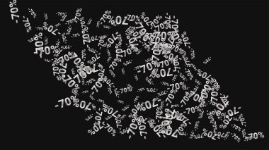 Karanlık Arkaplanda Şarkı Söyleyen Yüzler. Gümüş Perdeli Şarkılar ve Kar Taneli Kara Poster. Vektör İndirimi Arkaplanı.