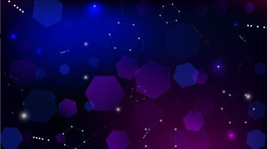 Blockchain teknolojik altyapı. Mavi dijital modeli. Bussines kavramı afiş. Blockchain vektör konsept illüstrasyon. Vektör teknolojisi Blockchain arka plan.