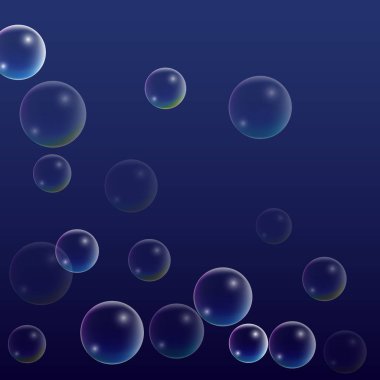 Hologram yansıması ile ubble. Dizi gerçekçi su veya sabun köpüğü tasarımınız için.
