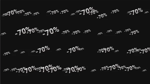 Відсотки на темному тлі. Чорний плакат зі срібними відсотками та сніжинками. Векторні знижки продажу фону . — стоковий вектор