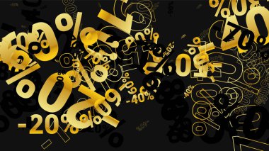 Karanlık Arkaplanda Şarkı Söyleyen Yüzler. Gümüş Perdeli Şarkılar ve Kar Taneli Kara Poster. Vektör İndirimi Arkaplanı.