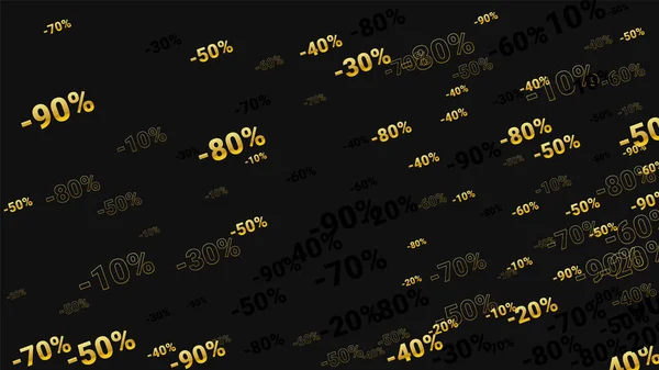 Percent Sings on Dark Background. Cartaz preto com Silver Percent Sings e flocos de neve. Vector desconto Venda fundo. — Vetor de Stock