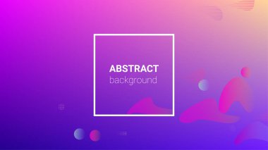 Sıvı Şekiller. Modern Geometrik Desen. Yatay oryantasyon. Banner Tasarım Kompozisyonu. Sıvı Şekiller.