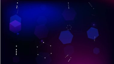 Blockchain Teknoloji Arkaplanı. Mavi Dijital Desen. Blockchain Vector Concept Illustration. 