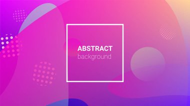 Sıvı Şekiller. Modern Geometrik Desen. Yatay oryantasyon. Banner Tasarım Kompozisyonu. Sıvı Şekiller.