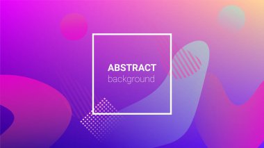 Sıvı Şekiller. Banner Tasarım Kompozisyonu. Modern Geometrik Desen. Yatay oryantasyon. Sıvı Şekiller.