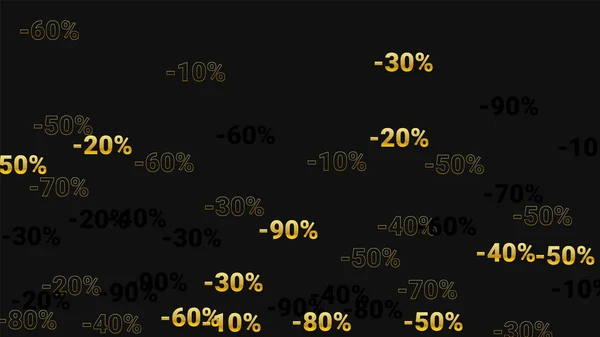 Procento zpívá na temném pozadí. Black Plakát se stříbrnými prohlubněmi a vločkami. Pozadí prodeje vektorových slev. — Stockový vektor