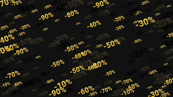 Percent Sings on Dark Background. Cartaz preto com Silver Percent Sings e flocos de neve. Vector desconto Venda fundo. — Vetor de Stock