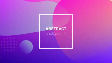 Sıvı Şekiller. Modern Geometrik Desen. Banner Tasarım Kompozisyonu. Yatay oryantasyon. Sıvı Şekiller.