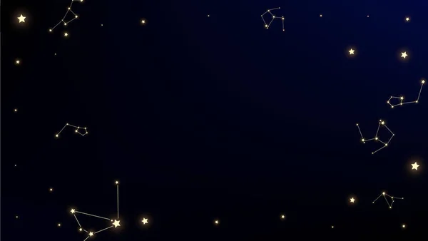 Carte de Constellation. Ciel cosmique brillant avec de nombreuses étoiles. Gradient Blue Galaxy Pattern. Impression astronomique. Vecteur Voie lactée Contexte . — Image vectorielle