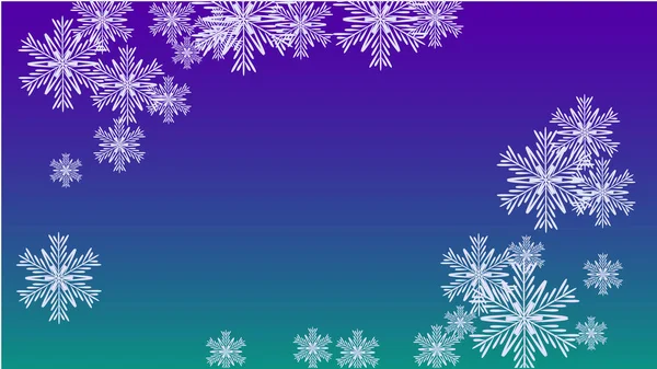 Fundo de Natal bonito com flocos de neve caindo. Elemento de design com neve para um cartão postal, cartão de convite — Vetor de Stock