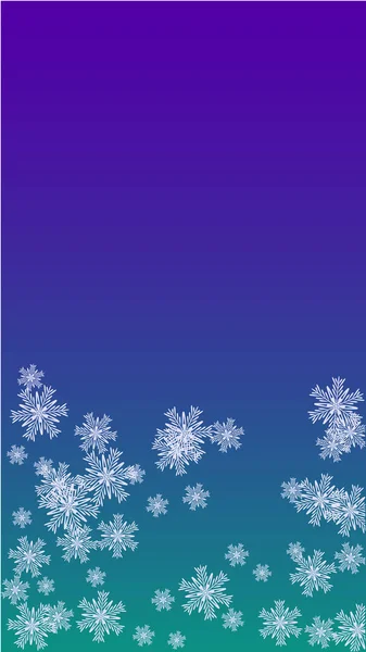 Vacker jul bakgrund med fallande snöflingor. Element av Design med snö för ett vykort, inbjudningskort — Stock vektor