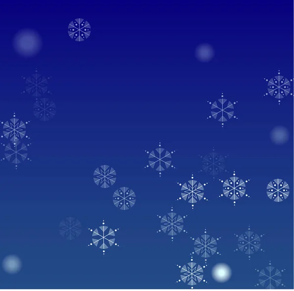 Hermoso fondo de Navidad con la caída de copos de nieve — Vector de stock