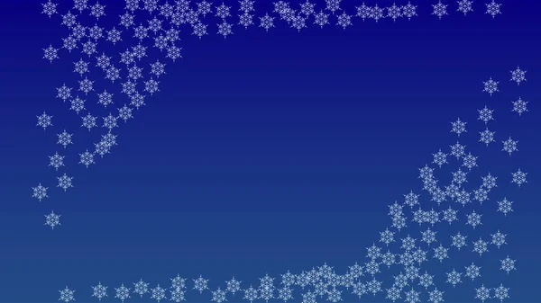 Mooie kerstachtergrond met vallende sneeuwvlokken. — Stockvector