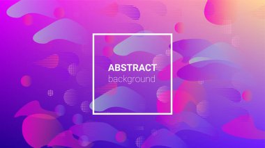 Sıvı Şekiller. Banner Tasarım Kompozisyonu. Modern Geometrik Desen. Yatay oryantasyon. Sıvı Şekiller.