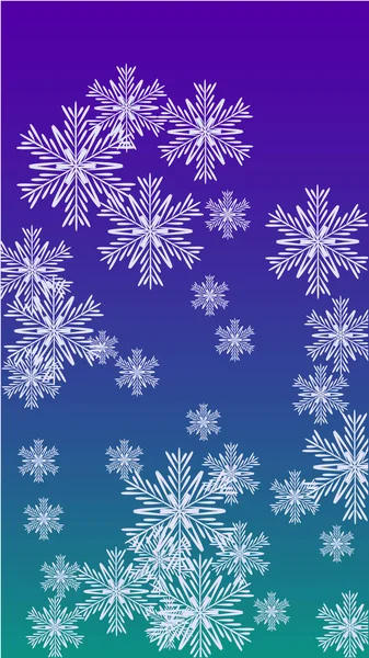 Hermoso fondo de Navidad con la caída de copos de nieve. Elemento de diseño con nieve para postal, Tarjeta de invitación — Archivo Imágenes Vectoriales