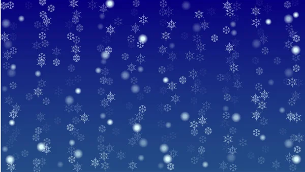 Beau fond de Noël avec des flocons de neige tombants. — Image vectorielle