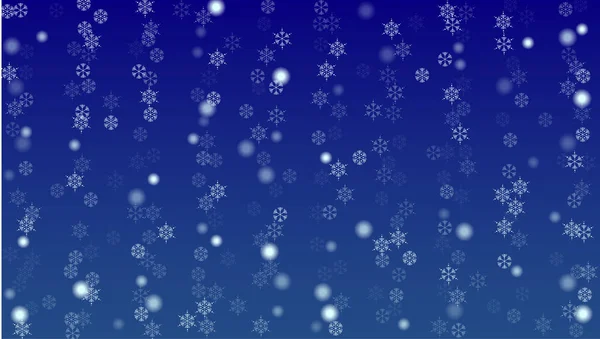 Hermoso fondo de Navidad con la caída de copos de nieve. — Vector de stock