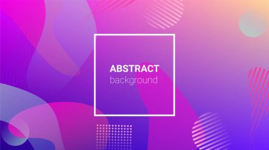 Sıvı Şekiller. Modern Geometrik Desen. Banner Tasarım Kompozisyonu. Yatay oryantasyon. Sıvı Şekiller.