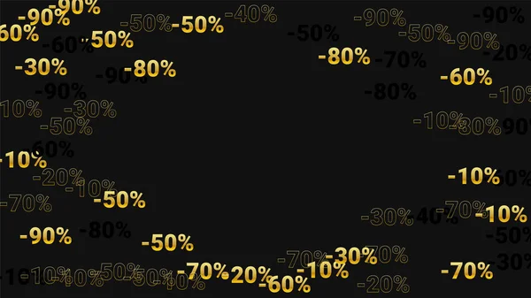 Prozent singt auf dunklem Hintergrund. Schwarzes Plakat mit Silberprozent singt und Schneeflocken. Hintergrund des Vector Discount Sale. — Stockvektor