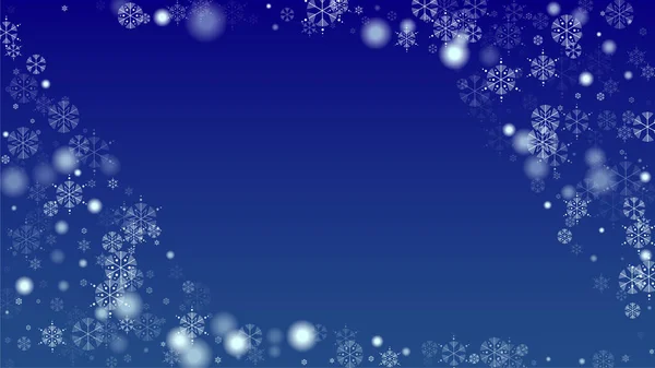 雪が降る美しいクリスマスの背景. — ストックベクタ