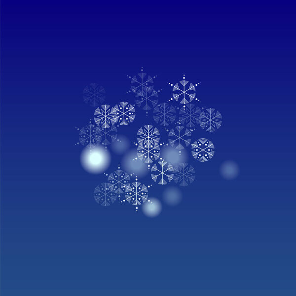 Beautiful Christmas Background with Falling Snowflakes