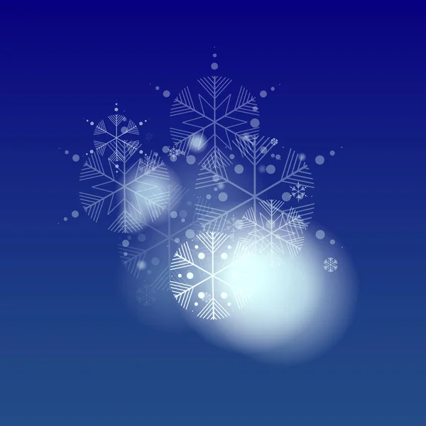 Fundo de Natal bonito com flocos de neve caindo — Vetor de Stock