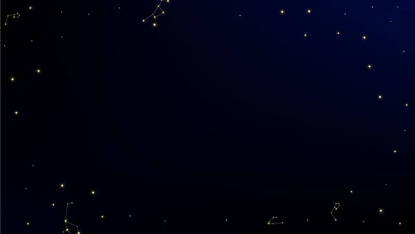 Constellation haritası. Birçok yıldız ile kozmik gökyüzü Shining. Astronomik baskı. Gece galaksi deseni. Vektör Zodiac Sky arka plan. — Stok Vektör