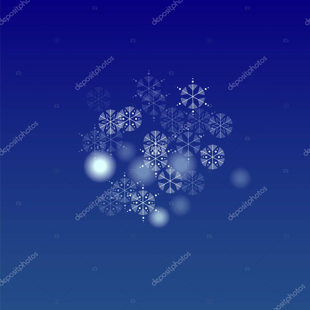 Hermoso fondo de Navidad con la caída de copos de nieve Vector de stock por  ©elenasergeevnalitvinova@gmail.com 288878992, image size:1023x1023