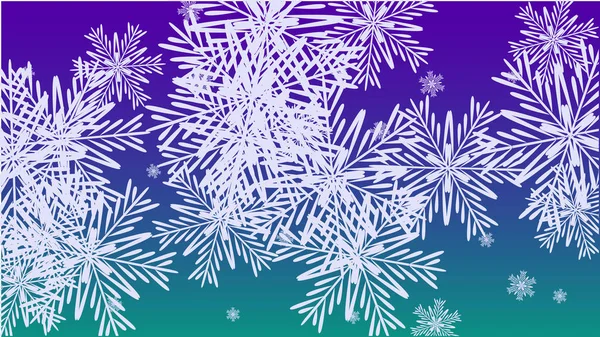 Fundo de Natal bonito com flocos de neve caindo. Elemento de design com neve para um cartão postal, cartão de convite — Vetor de Stock