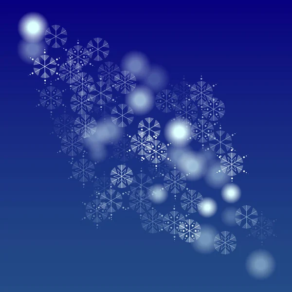 Рождественский фон с падающими снежинками — стоковый вектор