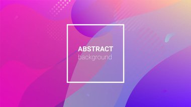 Sıvı Şekiller. Modern Geometrik Desen. Banner Tasarım Kompozisyonu. Yatay oryantasyon. Sıvı Şekiller.