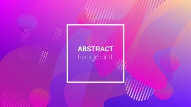 Renkli Arka plan. Banner Tasarım Kompozisyonu. Yatay oryantasyon. Modern Geometrik Desen. Renkli Arkaplan.