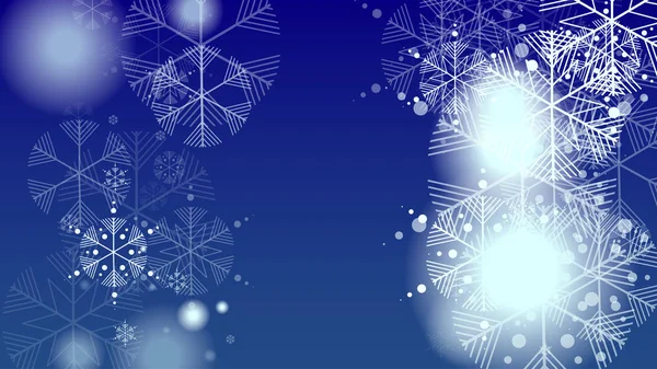 美丽的圣诞背景，雪花飘落. — 图库矢量图片