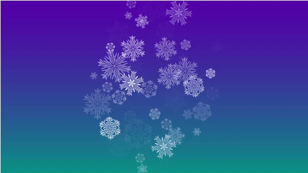 Prachtige kerstachtergrond met vallende sneeuwvlokken. Element van ontwerp met sneeuw voor een ansichtkaart, Uitnodigingskaart — Stockvector