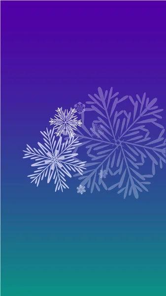 아름다운 크리스마스 배경에는 눈송이가 걸려 있다. 「 백설 공주의 디자인과 엽서 」 (Element of Design with Snow for a Postcard, Invitation Card) — 스톡 벡터