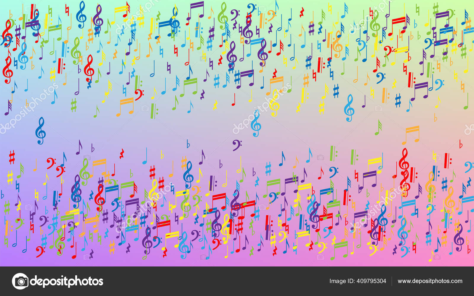 Colorful Music Symbols Png