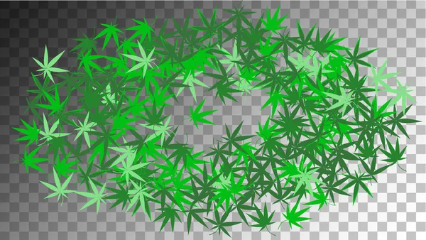 Marijuanaproduktion. Örtdesign. Grön hasch produktion. Abstrakt medicinsk Ganja Textur. Transparent medicinsk illustration. Marijuanaproduktion. Vit jordbrukssiluett. — Stock vektor