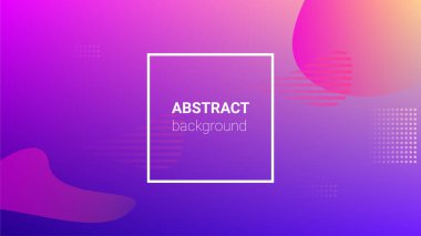 Sıvı Şekiller. Modern Geometrik Desen. Banner Tasarım Kompozisyonu. Yatay oryantasyon. Sıvı Şekiller.