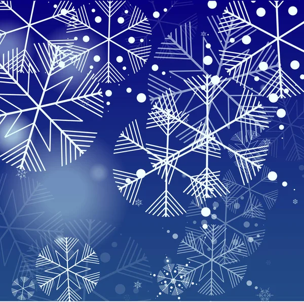 Beautiful Christmas Background with Falling Snowflakes — Stock Vector