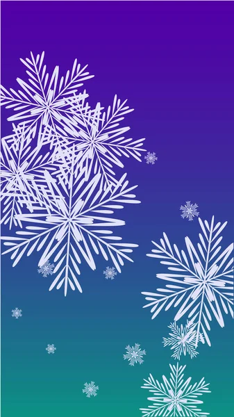 Fundo de Natal bonito com flocos de neve caindo. Elemento de design com neve para um cartão postal, cartão de convite — Vetor de Stock