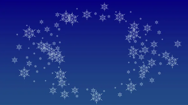 Hermoso fondo de Navidad con la caída de copos de nieve. — Vector de stock