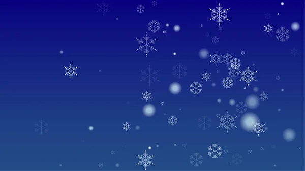 Bello sfondo natalizio con fiocchi di neve cadenti. — Vettoriale Stock