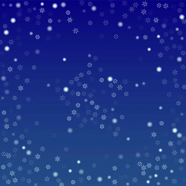 Hermoso fondo de Navidad con la caída de copos de nieve — Vector de stock