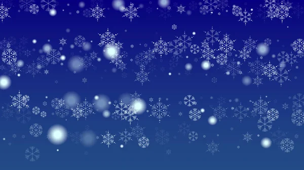 Krásné vánoční pozadí s padajícími sněhové vločky. — Stockový vektor