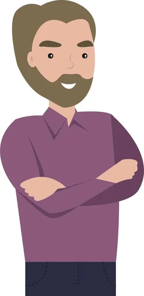 vektör çizim. beyaz zemin üzerinde bir sakallı