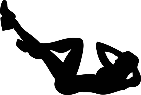 vektör çizim. isoleted siyah siluet fitness egzersiz 