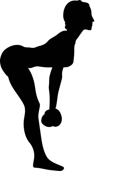 vektör çizim. isoleted siyah siluet fitness egzersiz 